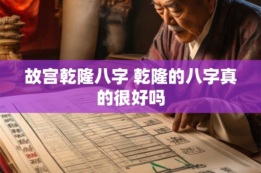 故宫乾隆八字 乾隆的八字真的很好吗
