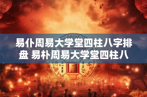 易仆周易大学堂四柱八字排盘 易朴周易大学堂四柱八字排盘免费