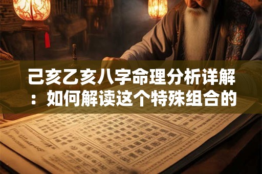 己亥乙亥八字命理分析详解:如何解读这个特殊组合的命运密码 己亥乙亥八字命理分析详解:如何解读这个特殊组合的命运密码