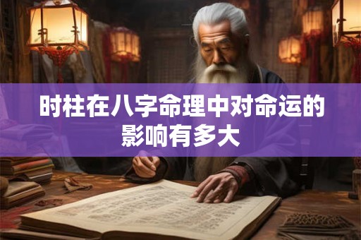 时柱在八字命理中对命运的影响有多大
