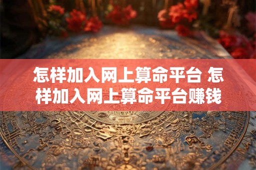 怎样加入网上算命平台 怎样加入网上算命平台赚钱