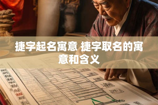 捷字起名寓意 捷字取名的寓意和含义 捷字起名寓意 捷字取名的寓意和含义