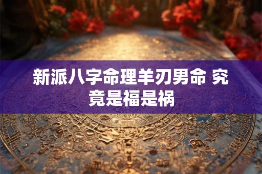 新派八字命理羊刃男命 究竟是福是祸