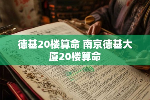 德基20楼算命 南京德基大厦20楼算命