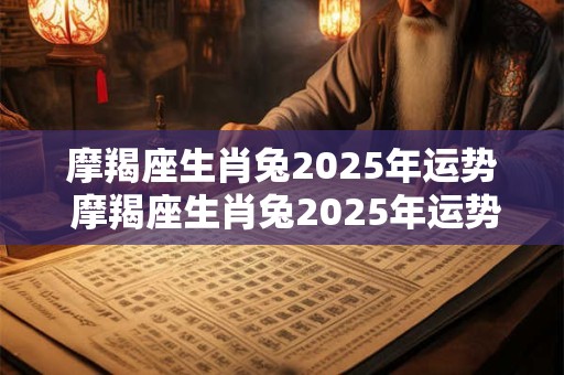 摩羯座生肖兔2025年运势 摩羯座生肖兔2025年运势及运程