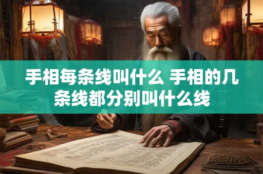 手相每条线叫什么 手相的几条线都分别叫什么线