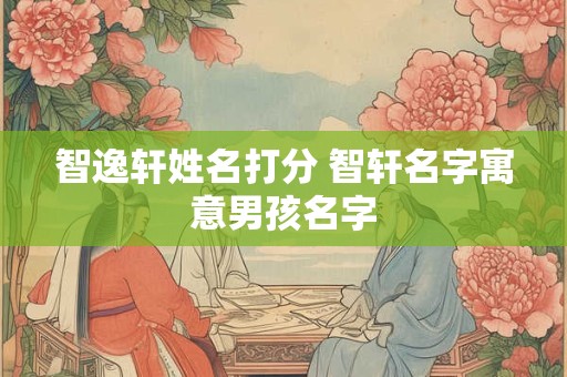 智逸轩姓名打分 智轩名字寓意男孩名字