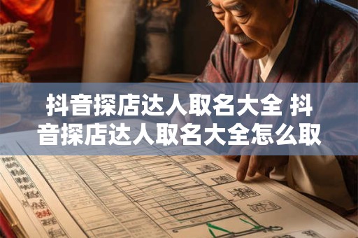 抖音探店达人取名大全 抖音探店达人取名大全怎么取
