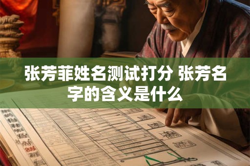 张芳菲姓名测试打分 张芳名字的含义是什么