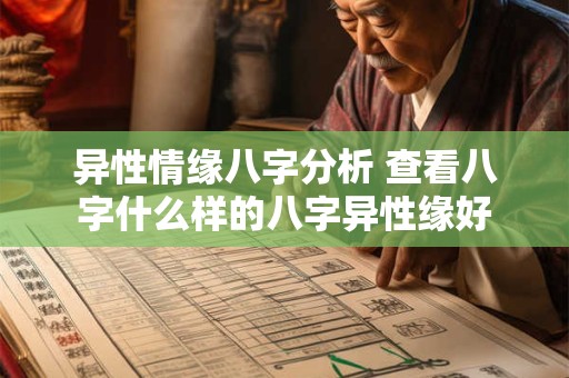 异性情缘八字分析 查看八字什么样的八字异性缘好