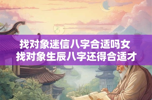 找对象迷信八字合适吗女 找对象生辰八字还得合适才行吗
