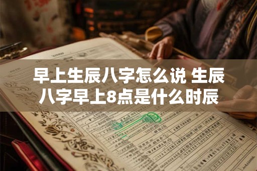 早上生辰八字怎么说 生辰八字早上8点是什么时辰
