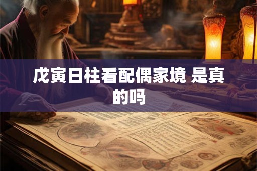 戊寅日柱看配偶家境 是真的吗