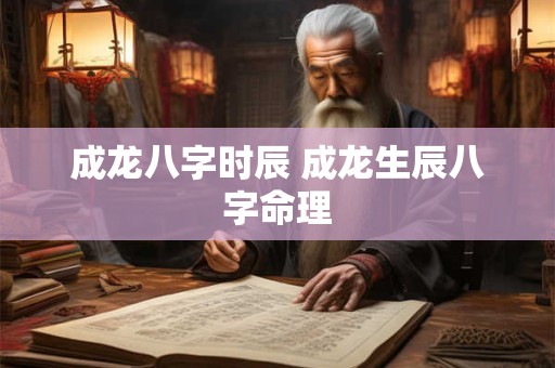 成龙八字时辰 成龙生辰八字命理