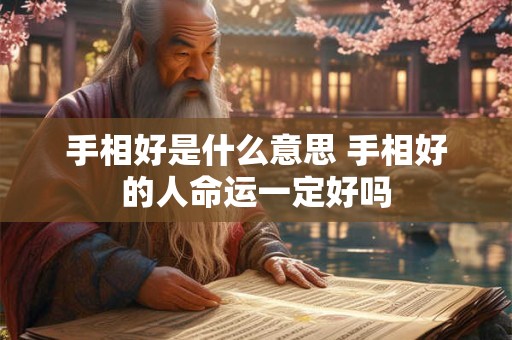 手相好是什么意思 手相好的人命运一定好吗
