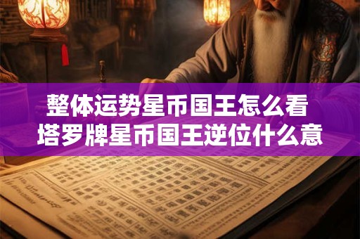 整体运势星币国王怎么看 塔罗牌星币国王逆位什么意思