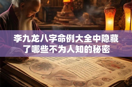 李九龙八字命例大全中隐藏了哪些不为人知的秘密