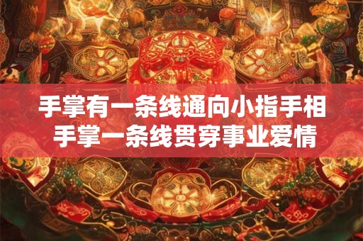 手掌有一条线通向小指手相 手掌一条线贯穿事业爱情生命