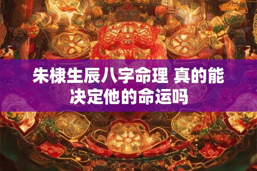 朱棣生辰八字命理 真的能决定他的命运吗