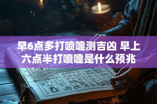 早6点多打喷嚏测吉凶 早上六点半打喷嚏是什么预兆