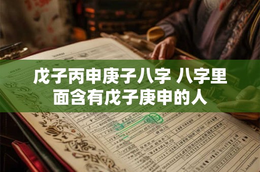 戊子丙申庚子八字 八字里面含有戊子庚申的人