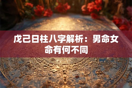 戊己日柱八字解析：男命女命有何不同