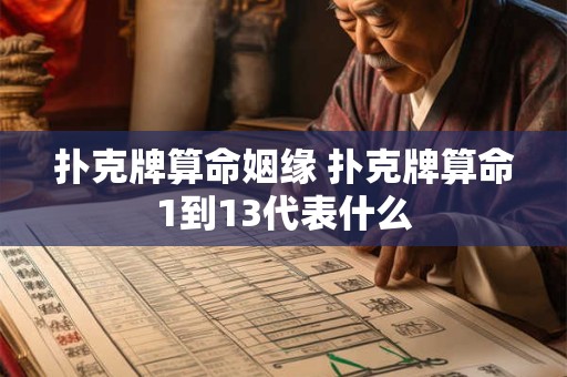 扑克牌算命姻缘 扑克牌算命1到13代表什么