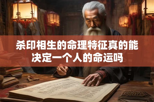 杀印相生的命理特征真的能决定一个人的命运吗