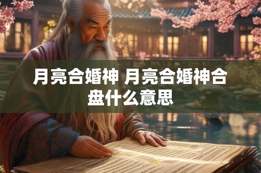 月亮合婚神 月亮合婚神合盘什么意思