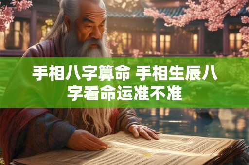 手相八字算命 手相生辰八字看命运准不准