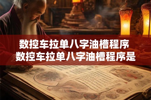 数控车拉单八字油槽程序 数控车拉单八字油槽程序是什么 数控车拉单八字油槽程序 数控车拉单八字油槽程序是什么