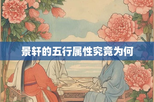 景轩的五行属性究竟为何