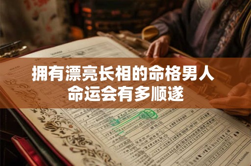 拥有漂亮长相的命格男人 命运会有多顺遂
