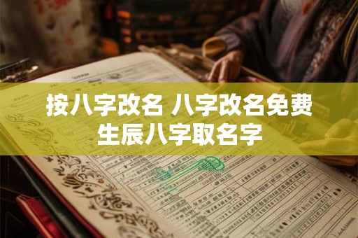 按八字改名 八字改名免费生辰八字取名字