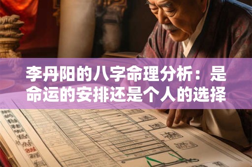 李丹阳的八字命理分析：是命运的安排还是个人的选择