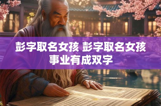 彭字取名女孩 彭字取名女孩事业有成双字