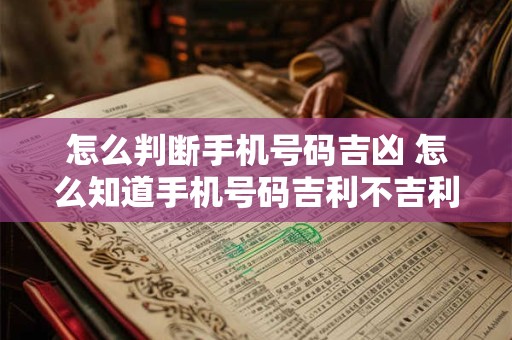 怎么判断手机号码吉凶 怎么知道手机号码吉利不吉利呢