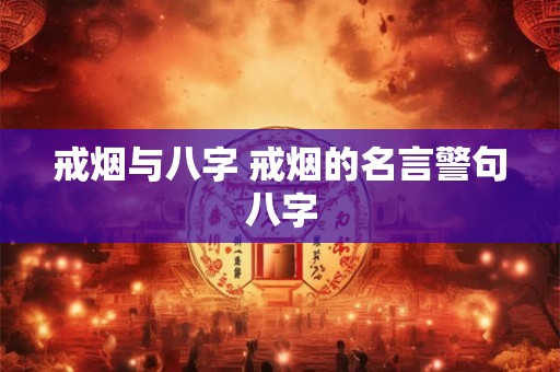 戒烟与八字 戒烟的名言警句八字 戒烟与八字 戒烟的名言警句八字