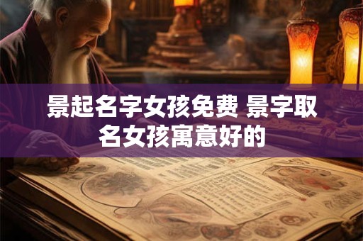 景起名字女孩免费 景字取名女孩寓意好的