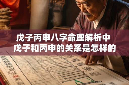 戊子丙申八字命理解析中 戊子和丙申的关系是怎样的