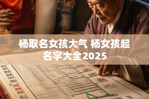 杨取名女孩大气 杨女孩起名字大全2026 杨取名女孩大气 杨女孩起名字大全2026