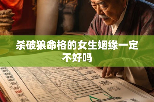 杀破狼命格的女生姻缘一定不好吗