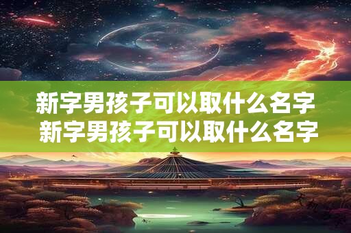 新字男孩子可以取什么名字 新字男孩子可以取什么名字好听