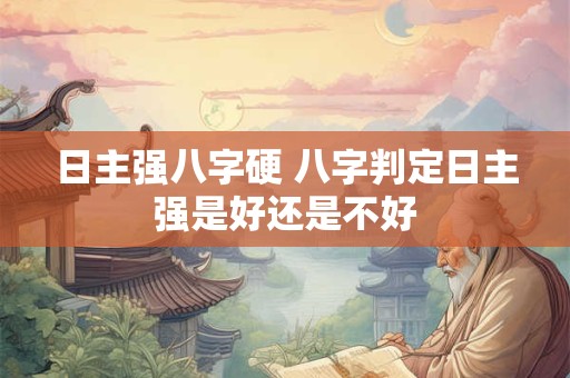 日主强八字硬 八字判定日主强是好还是不好