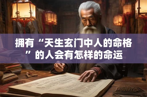 拥有“天生玄门中人的命格”的人会有怎样的命运