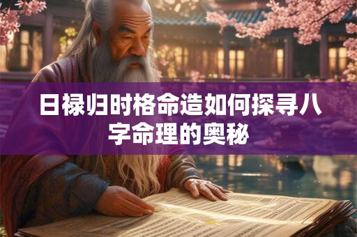 日禄归时格命造如何探寻八字命理的奥秘