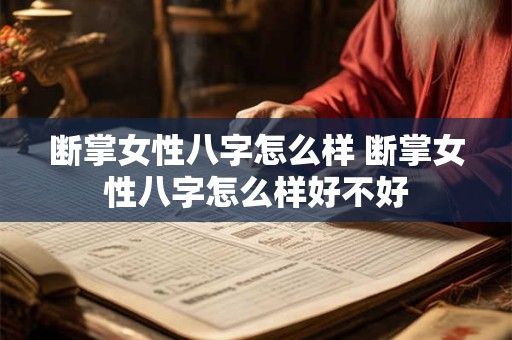 断掌女性八字怎么样 断掌女性八字怎么样好不好