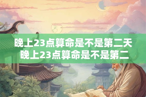 晚上23点算命是不是第二天 晚上23点算命是不是第二天出生
