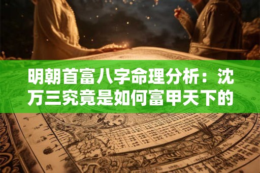 明朝首富八字命理分析：沈万三究竟是如何富甲天下的