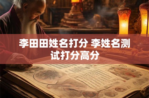 李田田姓名打分 李姓名测试打分高分